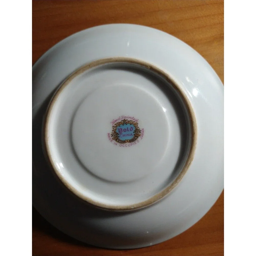 Vintage Hand Painted Gold China - Saucer Only -